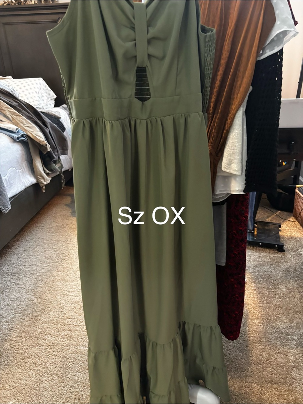 SHEIN Curve Olive Green Casual Dress